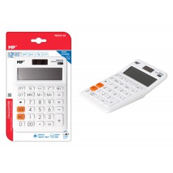 MP αριθμομηχανή PE032-01, ηλιακό & μπαταρίες, 12 ψηφία, λευκή Γραφική Ύλη