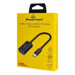 POWERTECH αντάπτορας USB-C σε USB 3.0 PTR-0146, 10 Gbps, γκρι USB-C (Type-C)