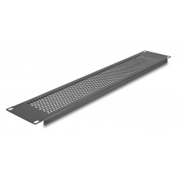 DELOCK κάλυμμα panel 67036 για 19"/2U rack, με αεραγωγούς, μαύρο Καμπίνες - Rack