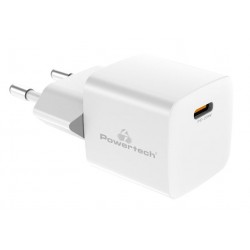 POWERTECH φορτιστής τοίχου PT-1223, USB-C, 20W, λευκός Φορτιστές Κινητών