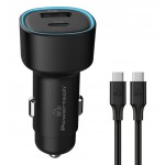 POWERTECH φορτιστής αυτοκινήτου PT-1230, καλώδιο, USB/USB-C, 48W, μαύρος Φορτιστές Κινητών