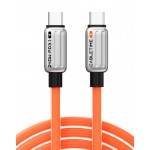 CABLETIME καλώδιο USB-C CT-CM240-ZSO1, 240W, 480Mbps, 1m, πορτοκαλί USB-C (Type-C)
