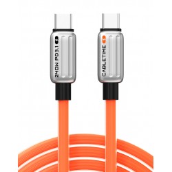 CABLETIME καλώδιο USB-C CT-CM240-ZSO1, 240W, 480Mbps, 1m, πορτοκαλί USB-C (Type-C)