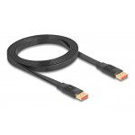 DELOCK καλώδιο DisplayPort 81006, flat, 8K/60Hz 32.4 Gbps HDR, 2m, μαύρο Εικόνα