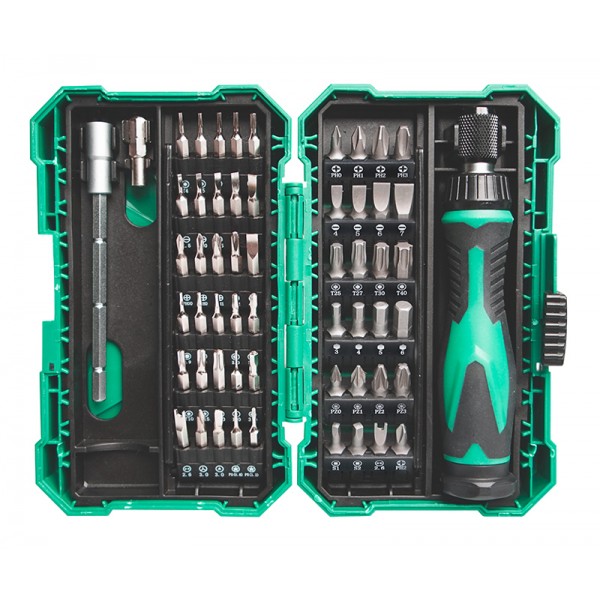 PROSKIT σετ κατσαβίδι ακριβείας SD-9857M με 54 μύτες, με θήκη, 57τμχ Κατσαβίδια