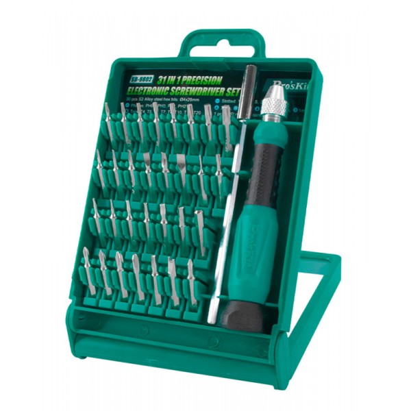 PROSKIT σετ κατσαβίδι ακριβείας SD-9802 με 30 μύτες, με θήκη, 32τμχ Κατσαβίδια