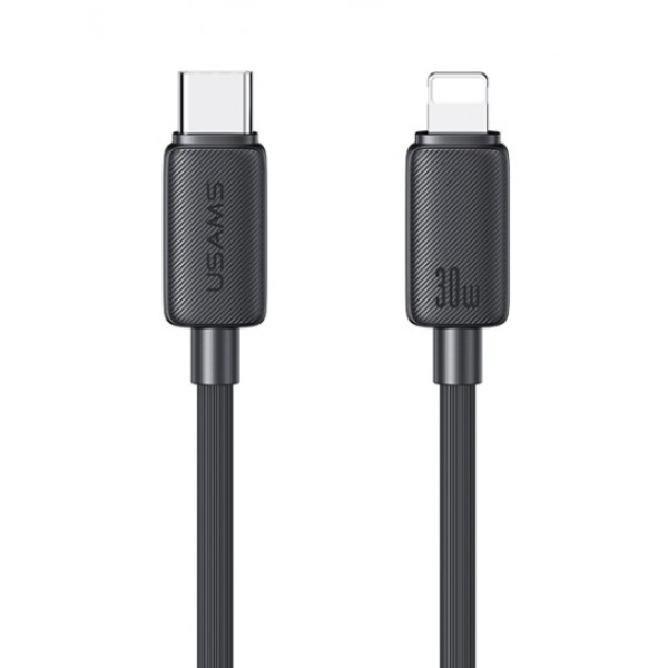 USAMS καλώδιο Lightning σε USB-C US-SJ692, 30W, 480Mbps, 1m, μαύρο USB-C (Type-C)