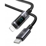 USAMS καλώδιο Lightning σε USB-C US-SJ672, 30W, 480Mbps, 1.2m, μαύρο USB-C (Type-C)