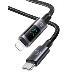 USAMS καλώδιο Lightning σε USB-C US-SJ672, 30W, 480Mbps, 1.2m, μαύρο USB-C (Type-C)
