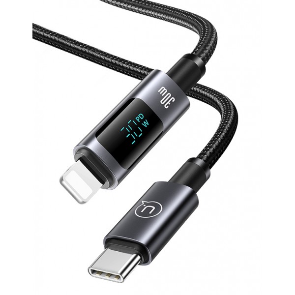 USAMS καλώδιο Lightning σε USB-C US-SJ672, 30W, 480Mbps, 1.2m, μαύρο USB-C (Type-C)