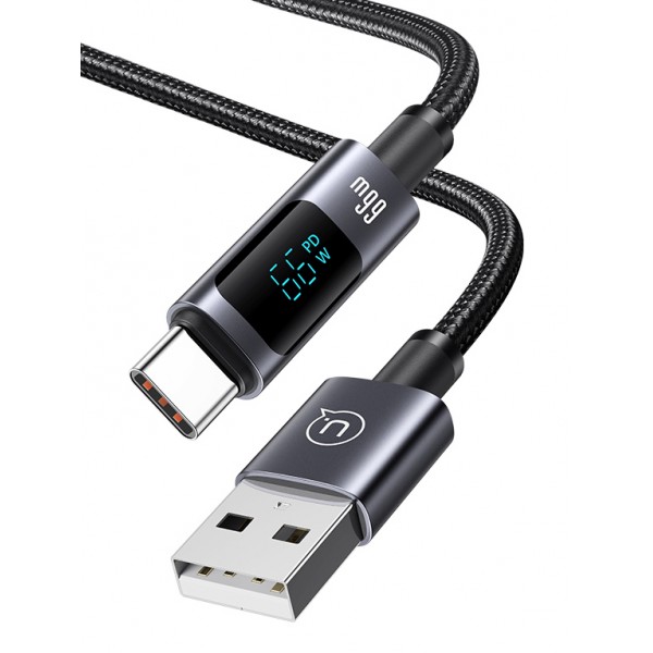 USAMS καλώδιο USB-C σε USB US-SJ673, 66W, 480Mbps, 1.2m, μαύρο USB-C (Type-C)