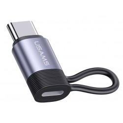 USAMS αντάπτορας USB-C σε Lightning US-SJ677, 30W, 480Mbps, γκρι USB-C (Type-C)