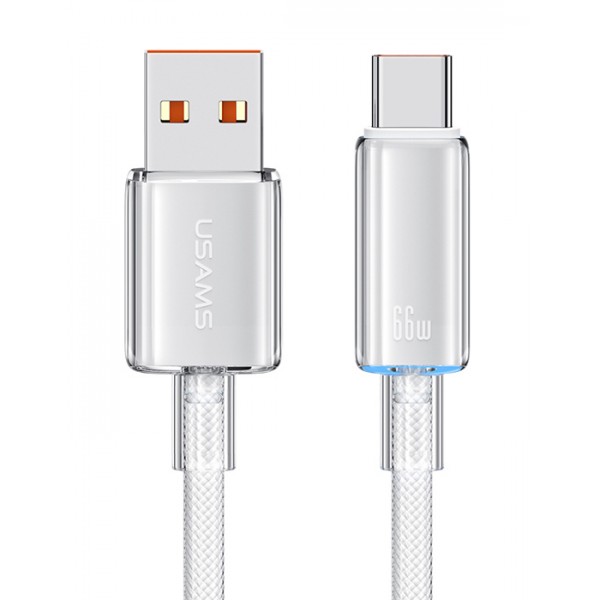 USAMS καλώδιο USB-C σε USB US-SJ658, 66W, 480Mbps, 1.2m, λευκό USB-C (Type-C)