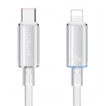 USAMS καλώδιο Lightning σε USB-C US-SJ659, 30W, 480Mbps, 1.2m, λευκό USB-C (Type-C)