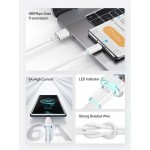 USAMS καλώδιο USB-C σε USB US-SJ658, 66W, 480Mbps, 1.2m, λευκό USB-C (Type-C)