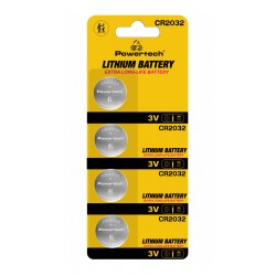 POWERTECH μπαταρίες λιθίου PT-1210, CR2032, 3V, 4τμχ Μπαταρίες Λιθίου