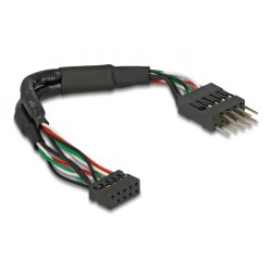 DELOCK καλώδιο USB 2.0 10-pin 2mm σε 2.54mm 41977, 480 Mbps, 12cm Εσωτερικά PC