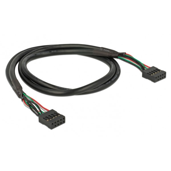 DELOCK καλώδιο USB 2.0 10-pin 2.54mm 82437, 480 Mbps, 50cm Εσωτερικά PC