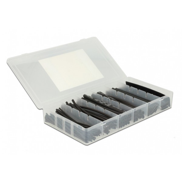 DELOCK σετ θερμοσυστελλόμενων μονωτικών 86271, 2:1, μαύρα, 100τμχ Συγκόλληση