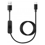 POWERTECH καλώδιο USB-C σε USB CAB-UC085 με διακόπτη, 2A, 2m, μαύρο USB-C (Type-C)