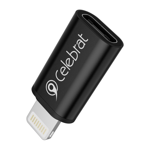CELEBRAT αντάπτορας Lightning σε USB-C CA-03, 2A, 480Mbps, μαύρος USB-C (Type-C)
