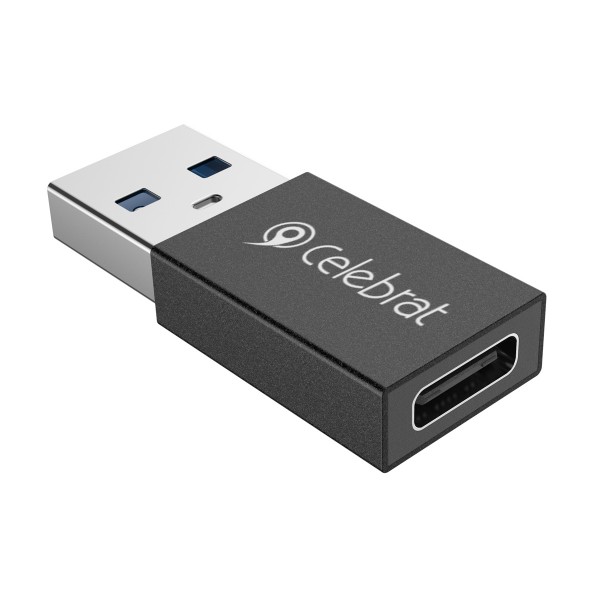 CELEBRAT αντάπτορας USB 3.0 σε USB-C CA-01, 3A, 5Gbps, μαύρος USB-C (Type-C)