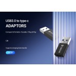 CELEBRAT αντάπτορας USB 3.0 σε USB-C CA-01, 3A, 5Gbps, μαύρος USB-C (Type-C)