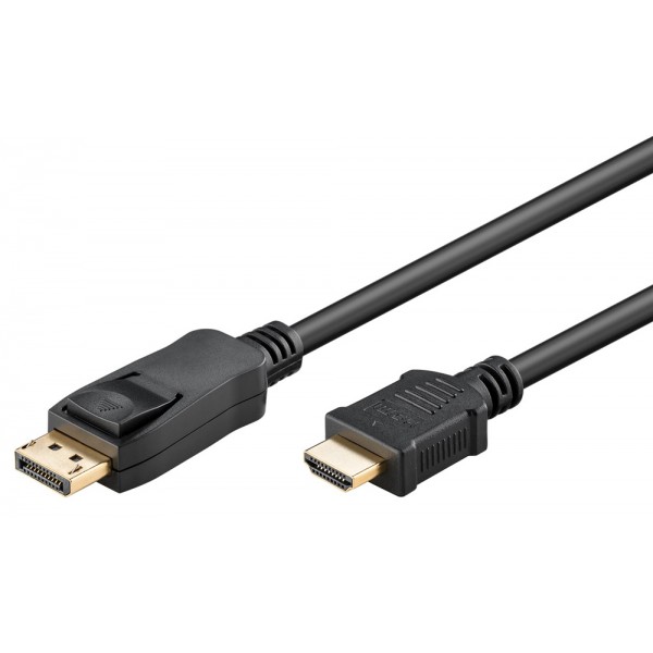 GOOBAY καλώδιο DisplayPort σε HDMI 64835, 4K/30Hz, 1m, μαύρο Εικόνα