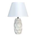 POWERTECH επιτραπέζιο φωτιστικό HLL-0133, E27 κεραμική βάση, λευκό Φωτιστικά