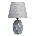 POWERTECH επιτραπέζιο φωτιστικό HLL-0134, E27, κεραμική βάση, γκρι Φωτιστικά