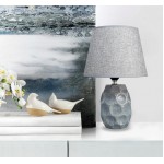 POWERTECH επιτραπέζιο φωτιστικό HLL-0134, E27, κεραμική βάση, γκρι Φωτιστικά