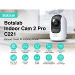 BOTSLAB smart κάμερα C221, 5MP/3K, WiFi, 360° PTZ, SD Smart Κάμερες