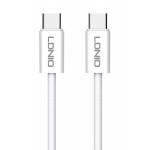 LDNIO καλώδιο USB-C LC901C, 65W PD, 480Mbps, 1m, λευκό USB-C (Type-C)