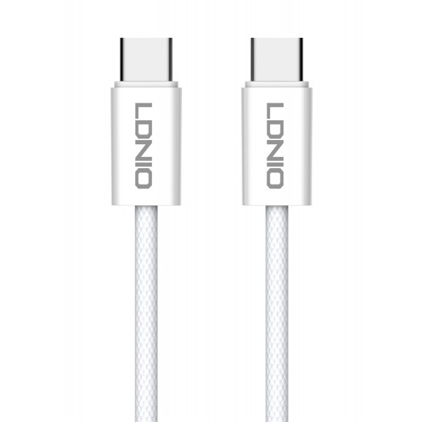 LDNIO καλώδιο USB-C LC901C, 65W PD, 480Mbps, 1m, λευκό USB-C (Type-C)