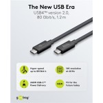 GOOBAY καλώδιο USB-C 74376, USB4, 240W, 80Gbps, 16K/60Hz, 1.2m, μαύρο USB-C (Type-C)