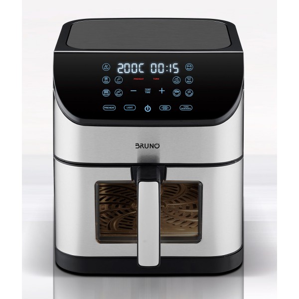 BRUNO φριτέζα αέρος BRN-0194, 8lt, 1800W, inox/μαύρη Συσκευές Ψησίματος-Μαγειρέματος