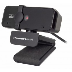 POWERTECH web camera PT-1291, 5MP, 2K Quad HD, αυτόματη εστίαση, 1.5m, μαύρη Web Κάμερες