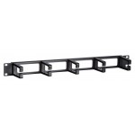 POWERTECH cable management NETW-0031 για rack 19"/1U, 5x γάντζοι, μαύρο Καμπίνες - Rack