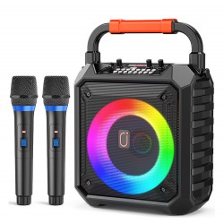 JYX φορητό ηχείο T17-T με 2x μικρόφωνα, 15W, 3000mah, LED, μαύρο Ηχεία