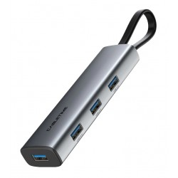 CABLETIME USB-C hub CT-HUBP4, 4x USB θύρες, 5Gbps, γκρι USB Hubs - Card Readers