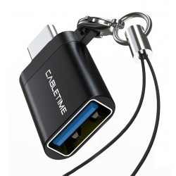 CABLETIME αντάπτορας USB-C σε USB CT-CMAF, 5Gbps, 10.5W, μαύρος USB-C (Type-C)