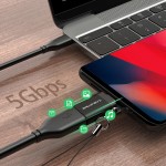 CABLETIME αντάπτορας USB-C σε USB CT-CMAF, 5Gbps, 10.5W, μαύρος USB-C (Type-C)