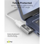 GOOBAY αντάπτορας USB-C 74441, γωνιακός 90°, USB4, 240W, 40Gbps, 8K, γκρι USB-C (Type-C)