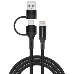 POWERTECH καλώδιο USB & USB-C σε Lightning PTR-0159, PD 27W, copper, 1.5m, μαύρο USB-C (Type-C)
