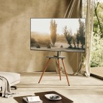 BRATECK βάση τηλεόρασης δαπέδου FS28-44F-04, 43-65", έως 35kg, με ράφι Βάσεις TV - Projectors - PC