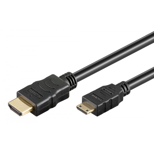 GOOBAY καλώδιο mini HDMI σε HDMI 74082 με Ethernet, 4K/60Hz, 18 Gbps, 1.5m, μαύρο Εικόνα