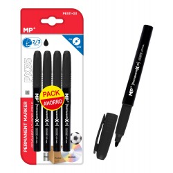 MP ανεξίτηλος μαρκαδόρος PE511-03, 2/3mm, μαύρος, 4τμχ Γραφική Ύλη