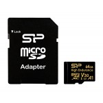 SILICON POWER κάρτα μνήμης microSDHC High Endurance, 64GB, Class 10 UHS-I U3 A1 V30 Κάρτες Μνήμης