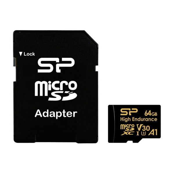 SILICON POWER κάρτα μνήμης microSDHC High Endurance, 64GB, Class 10 UHS-I U3 A1 V30 Κάρτες Μνήμης