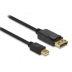 DELOCK καλώδιο mini DisplayPort σε DisplayPort 82698, 4K/60Hz, 21.6 Gbps, 1m, μαύρο Εικόνα